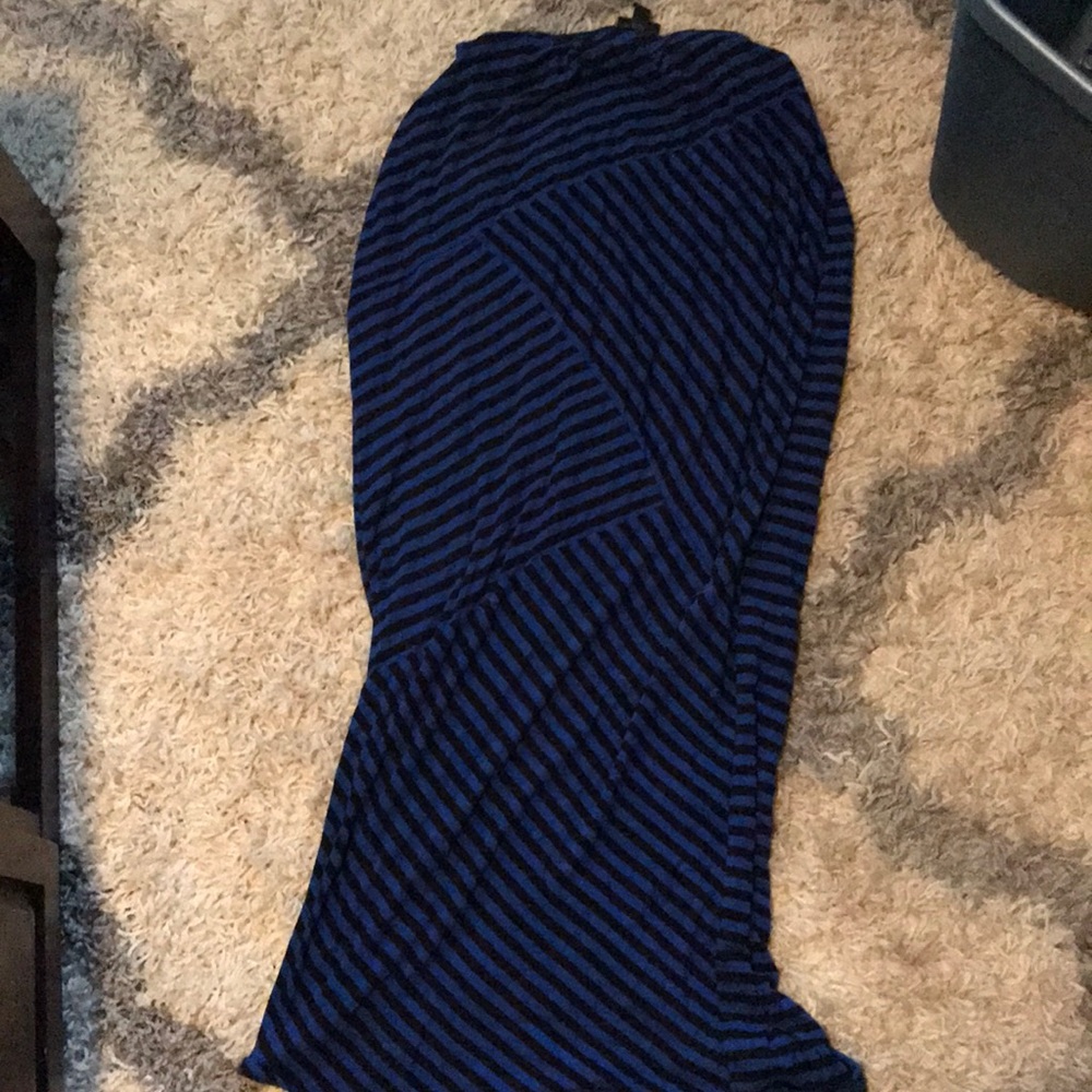 Black & Blue Maxi Skirt